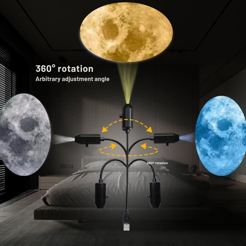 Cosmix: USB LED Star Projector with Rotating Galaxy Light, 3 Projection Discs & USB Power for Ambient Room Decor