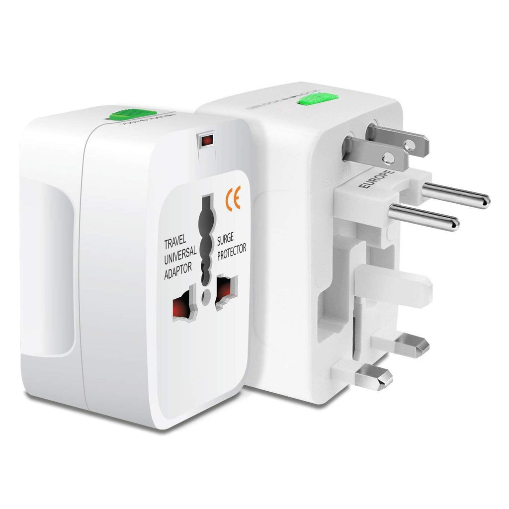 PlugGo: Universal Travel Adapter with USB, All-in-One International Plug Adapter for Charging & Appliances Compact Worldwide Adapter for Travel