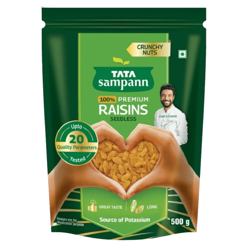 Premium Raisins | Seedless | Source of Potassium | Long in Size | Upto 20 Quality Parameters Tested | 200g / 500g