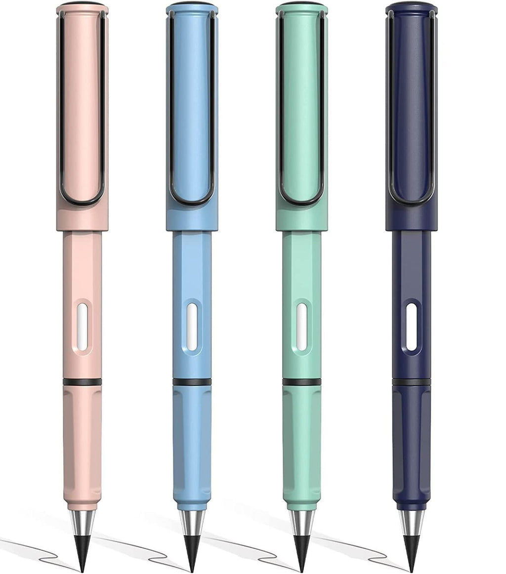 EverWrite: Pack of 4 Reusable Inkless Pencil â€“ Everlasting Infinity Pencil with Eraser for Writing, Sketching & Drawing