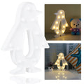 Pengo: Cute Penguin Design Marquee LED Night Light with Battery-Powered Decorative Lamp for Kidsâ€™ Room, Bedroom Wall or Table DÃ©cor