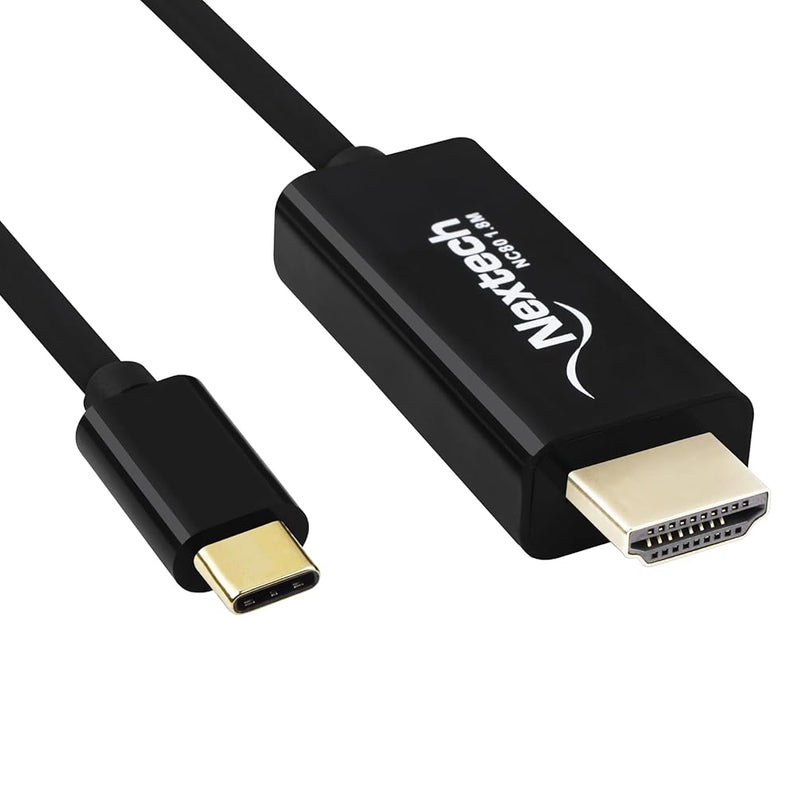 Nextech USB-C to HDMI Cable â€“ 4K@30Hz Output, Thunderbolt 3 (40Gbps) High-Speed, Plug & Play Type-C Display Cable for MacBook, iPad, Windows & Android Devices