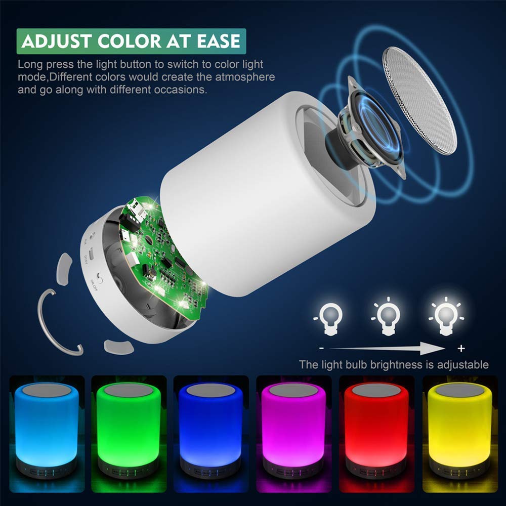 Zuno: Wireless Bluetooth Speaker Lamp with RGB Light â€“ For Bedroom, Desk Setup & Gifting