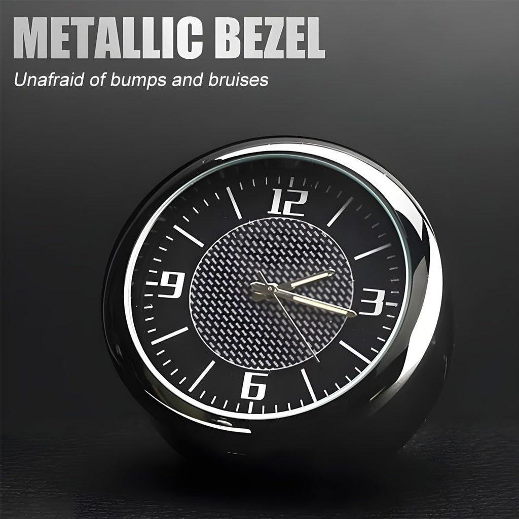 DashTick: Premium Compact Analogue Car Dashboard Clock, Metal Body & Glow-in-the-Dark Hands for Cars, SUVs, Office & Home DÃ©cor