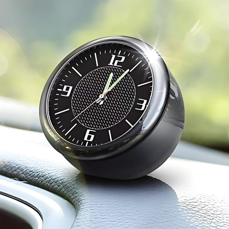 DashTick: Premium Compact Analogue Car Dashboard Clock, Metal Body & Glow-in-the-Dark Hands for Cars, SUVs, Office & Home DÃ©cor