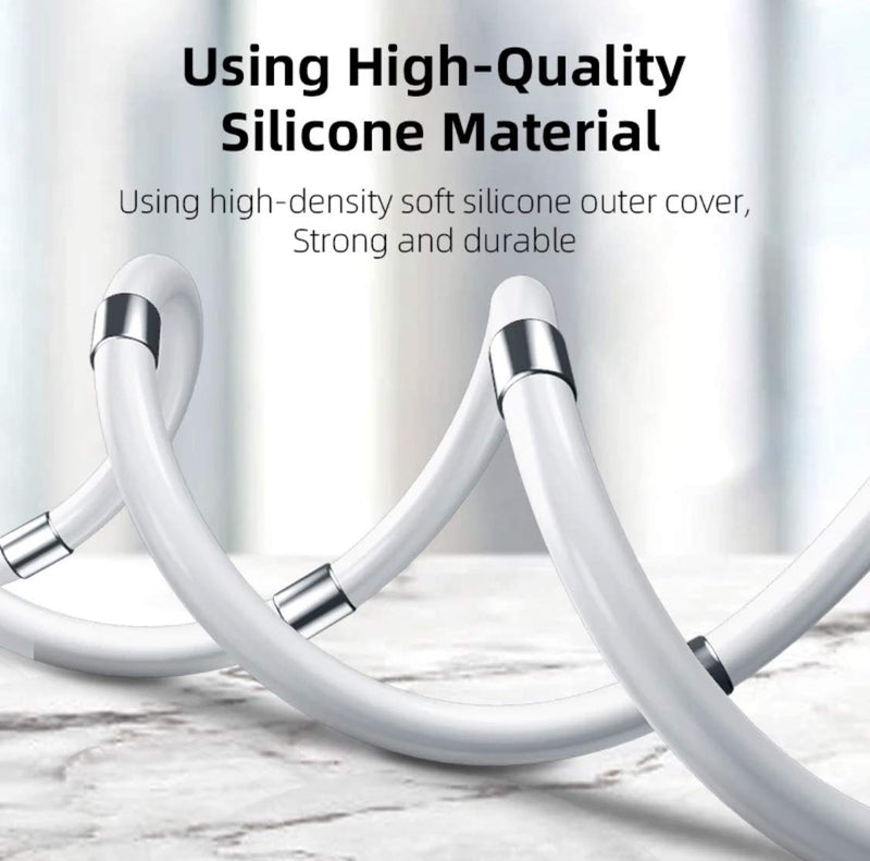 LoopX: Self-Winding Magnetic Type-C Charging & Data Cable with Fast Charging, Tangle-Free Design & Durable Build