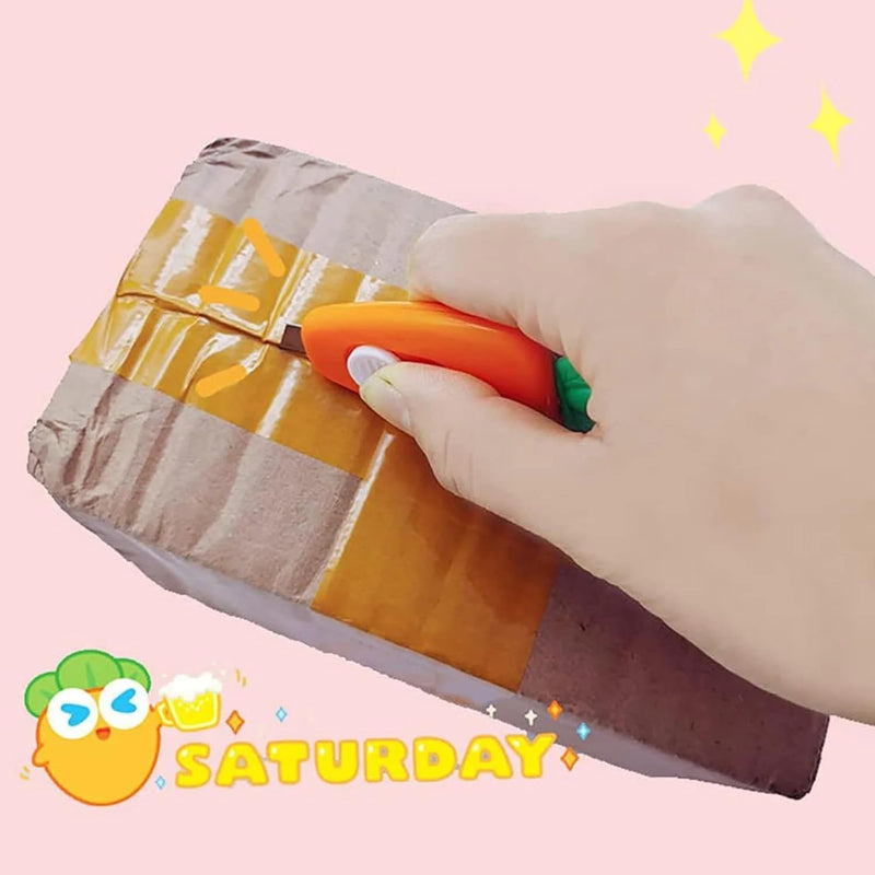 Unbox: Adorable Mini Retractable Box Cutter Set (Pack of 3) â€“ Cute & Portable Utility Knife for Unboxing & Everyday Use