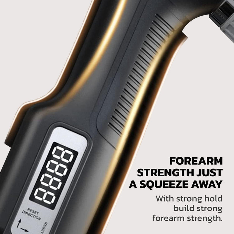 Grippy: Adjustable Hand Grip Strengthener with Built-In Counter, 10kg to 100kg Resistance Trainer for Wrist & Forearm Muscle Building