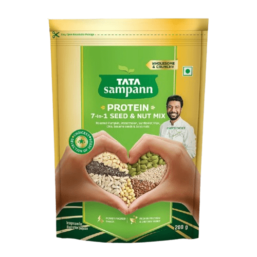 Protein 7-in-1 Seed & Nut Mix | Power Packed & Crunchy Snack | Rich in Protein & Dietary Fibre | 200g