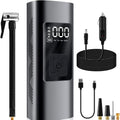 Inflato: Portable Tire Inflator & Power Bank â€“ 150PSI Air Pump with Digital Gauge, LED Light, Heat Dissipation & 8000mAh Battery for Bikes, Cars & Emergencies