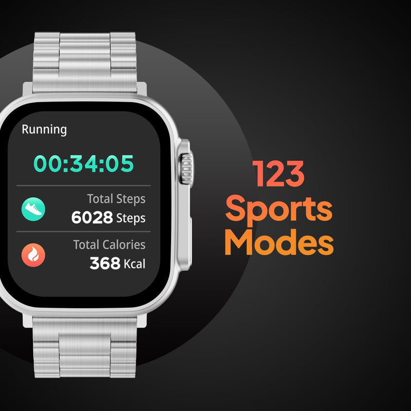 ApexX: 1.99" Affordable Bluetooth Calling Smartwatch with Magnetic Wireless Charging