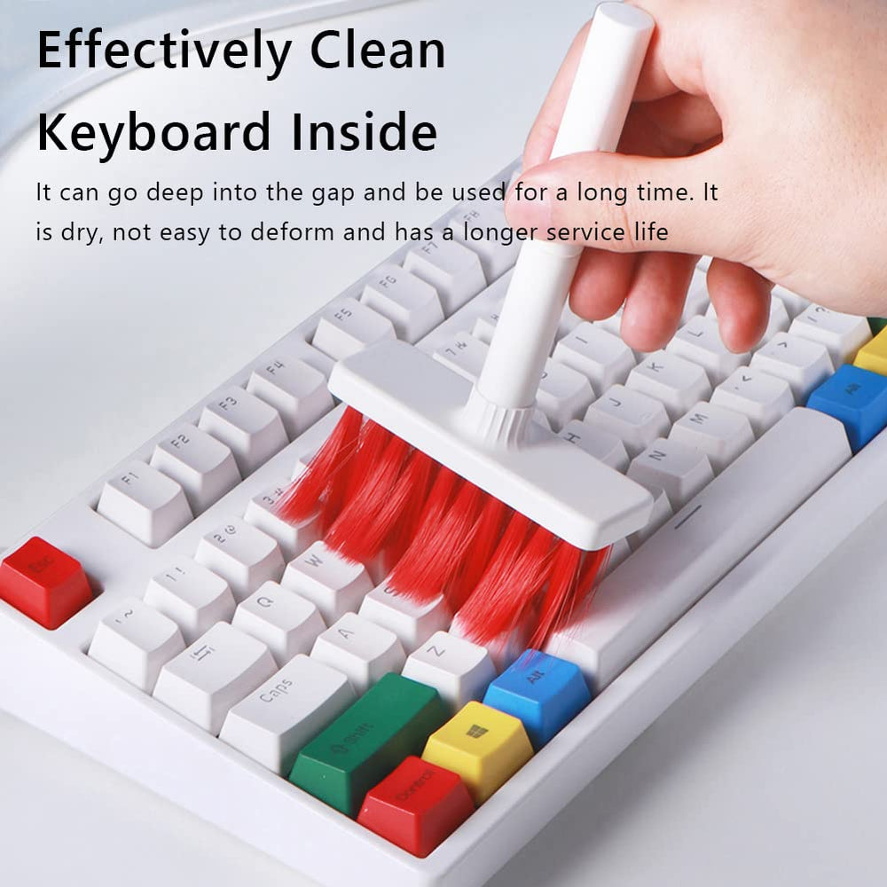 Dustee: 5-in-1 Multifunctional Keyboard & Earphone Cleaning Kit, Includes Keycap Puller, TWS Cleaner, Metal Pen Tip & High-Density Brush for Laptops, PCs & Gadgets