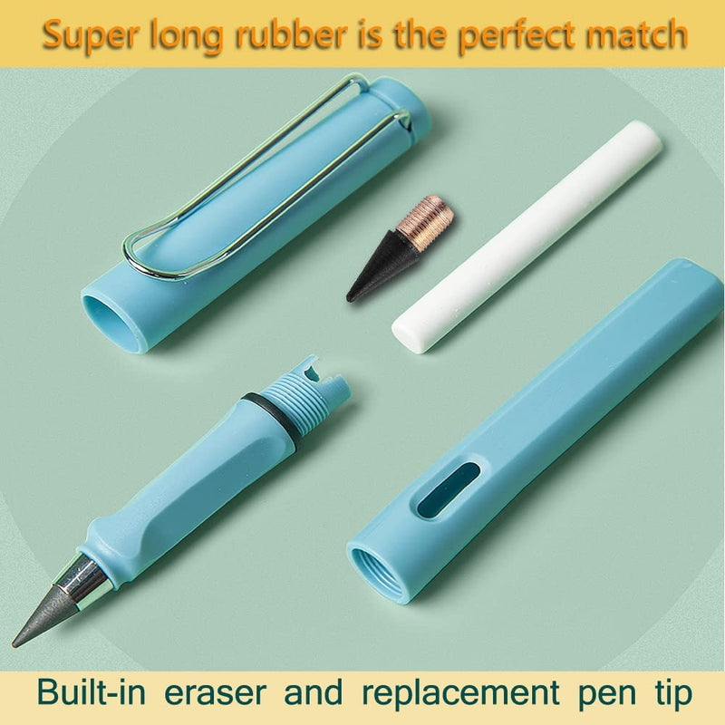 EverWrite: Pack of 4 Reusable Inkless Pencil â€“ Everlasting Infinity Pencil with Eraser for Writing, Sketching & Drawing
