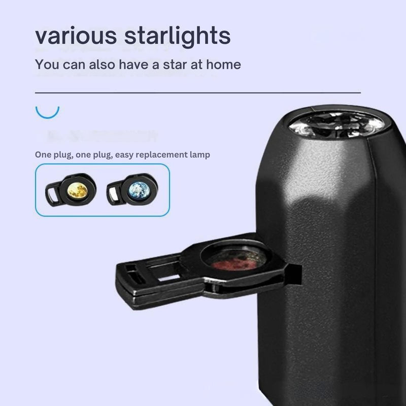Cosmix: USB LED Star Projector with Rotating Galaxy Light, 3 Projection Discs & USB Power for Ambient Room Decor