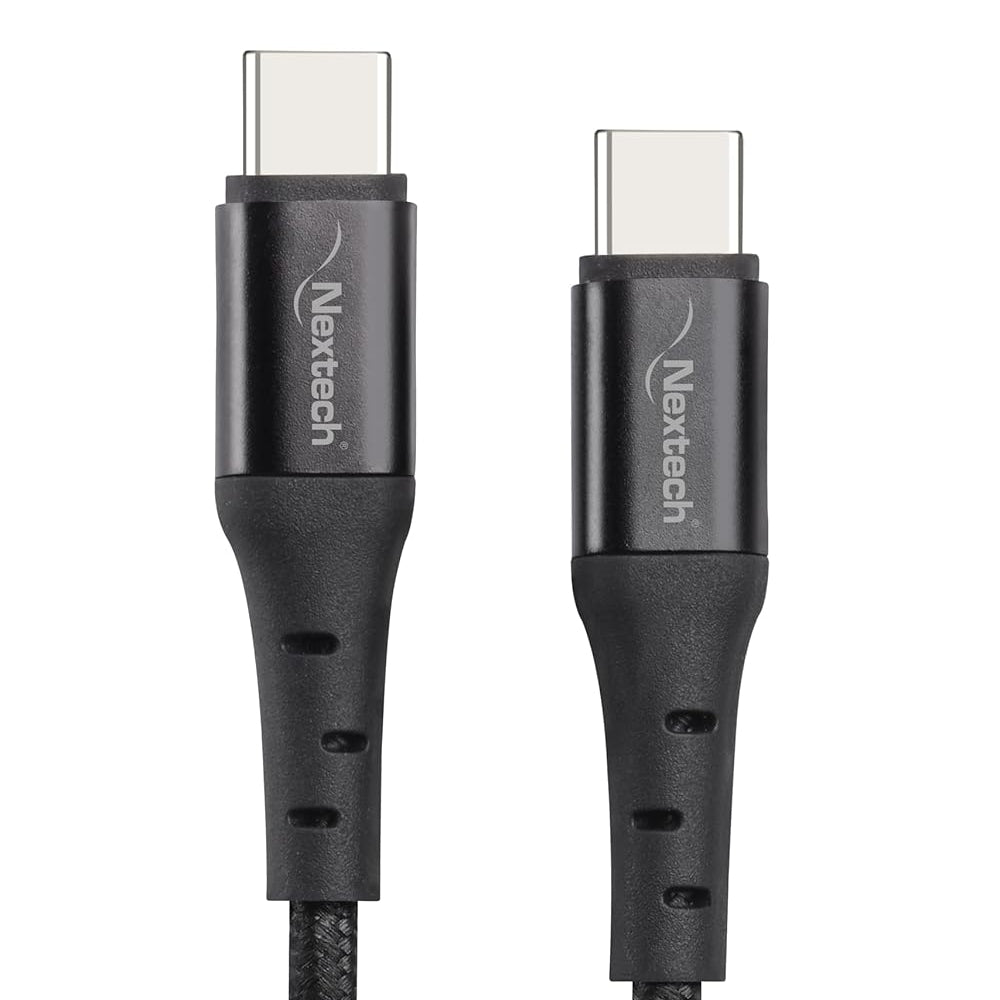 Nextech 65W Type-C to Type-C Fast Sync & Charging Cable Compatiable with Laptops & Smartphones (2.44)