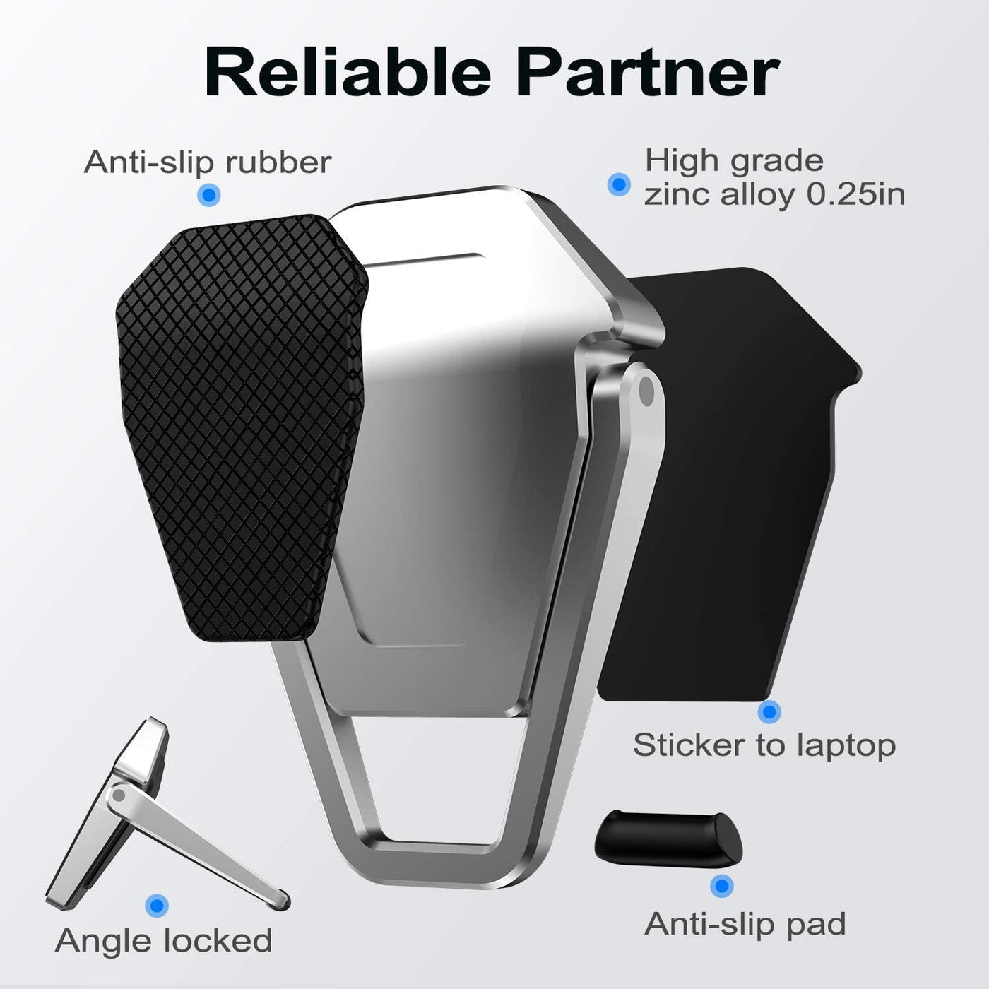 LiftUp: Foldable Slim Laptop Kickstand Legs, Convenient Ergonomic Laptop Stand with Anti-Slip Base for Office & Home Use