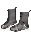 10 inch Tall Silicone Shoe Cover Waterproof, Double-Breasted Waterproof Layer Shoes Cover for Rainy, Reusable Non-Slip Shoe Rain Cover