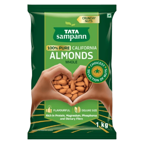 Premium California Almonds Badam | Deluxe Size, Crunchy| Rich in Protein, Magnesium, Phosphorus | Upto 20 Quality Parameters Tested | 200g / 500g / 1Kg