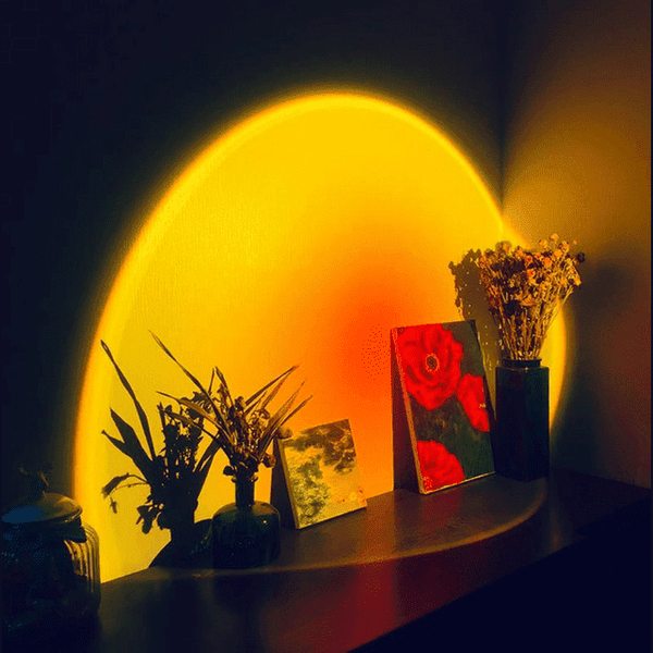 Aura: 16-Hue RGB Sunset Lamp with Remote Control, USB Plug-In & 360Â° Rotatable Head for Ambience & Content Creation