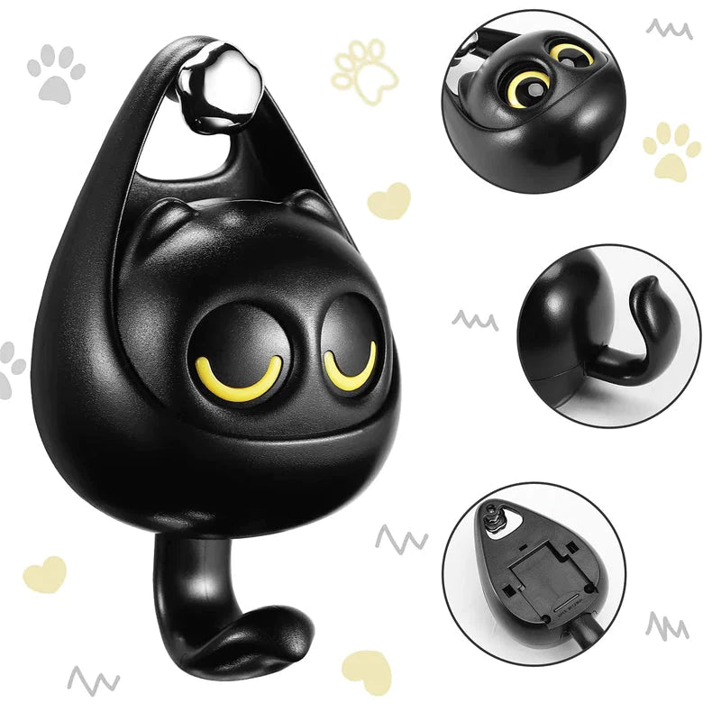 Meowook: Cute Cat Blinking Eye Wall Hook with Strong Adhesive for Keys, Bags, Clothes & Home DÃ©cor