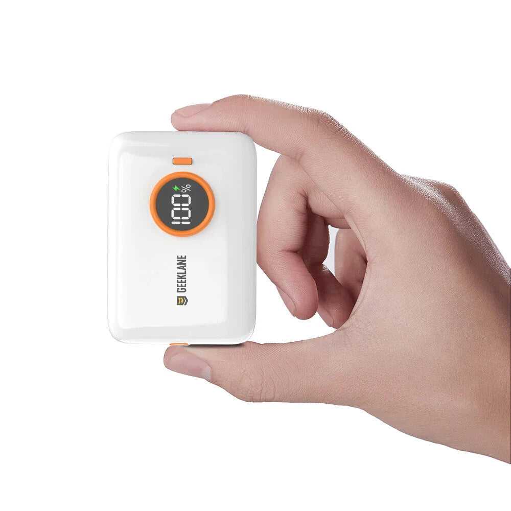 DEX: Palm Sized 10,000mAh Ultra-Compact Power Bank with 22.5W Super Fast Charging, PD & QC, Type-C Input/Output with Pocket-Friendly Design