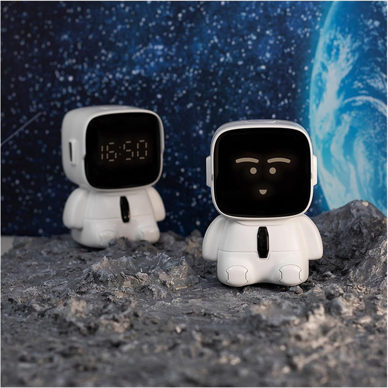 Stellar: LED Astronaut Digital Alarm Clock with Cute Expressions, Snooze Mode & Adjustable Volume for Kids & Desk DÃ©cor