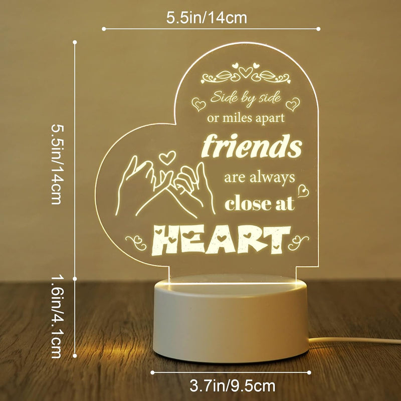 Scribbly: 3D Heart-Shaped LED Message Board â€“ Erasable Acrylic Night Lamp with Marker Pens for Gifting, Desk Decor & Personalized Love Notes
