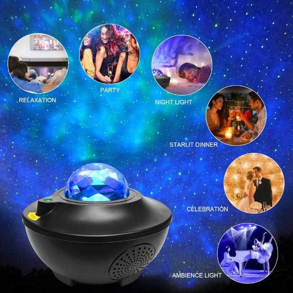 Trippiyii: Galaxy Star Projector with Bluetooth Speaker, Remote Control & Multicolor LED Lights for Bedroom & Home DÃ©cor