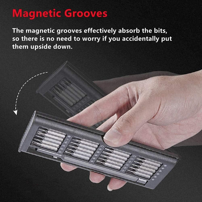 ClickFix: 24-in-1 Precision Screwdriver Kit â€“ Magnetic Mini Repair Tool Set for Electronics, Mobile, Laptop, Watch, Glasses & PC