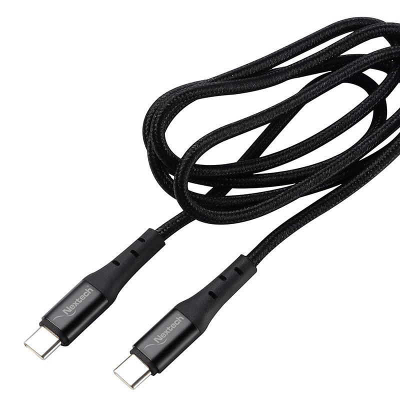 Nextech 65W Type-C to Type-C Fast Sync & Charging Cable Compatiable with Laptops & Smartphones (2.44)