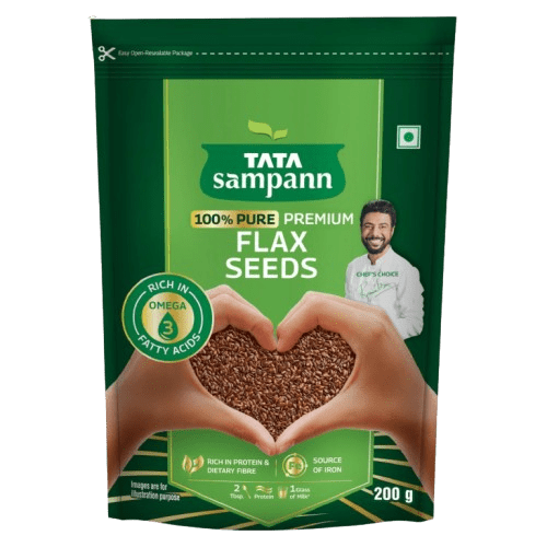 Premium Flax Seeds | Rich in Protein & Dietary Fibre | Source of Iron | 200g