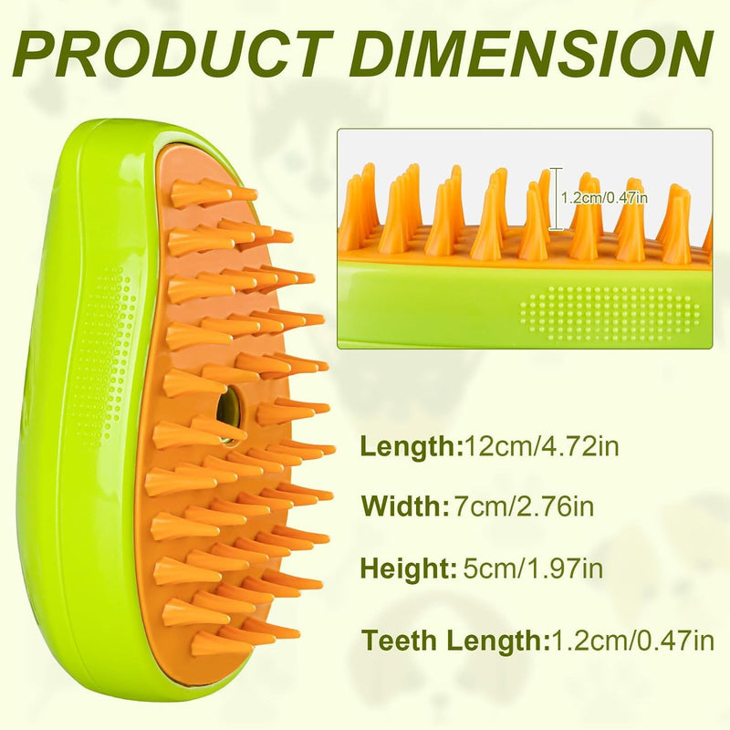 Steamu: 3-in-1 Pet Hairbrush with Steam for Gentle Grooming & Shedding Control in Cats & Dogs
