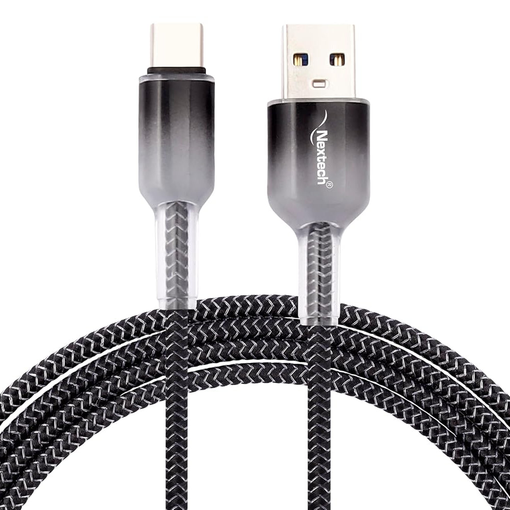 Nextech USB A to USB-C Braided 3Amp Fast Sync & Charge Cable for Smartphones, Tablets & other Type C devices (2.44 M)