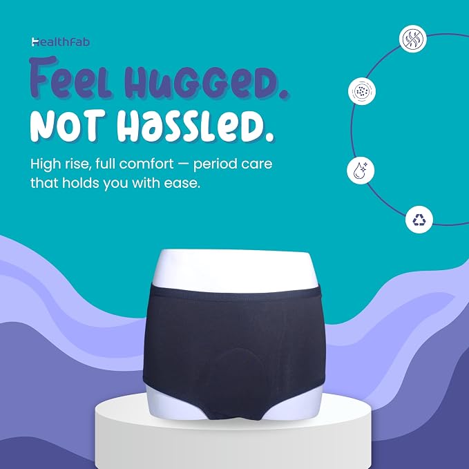 The Fabulous You Heavy Period Panty High Waist Leak Proof Underwear for Medium to Heavy Flow, Reusable Upto 2 Years Without Pads, Pack of 1
