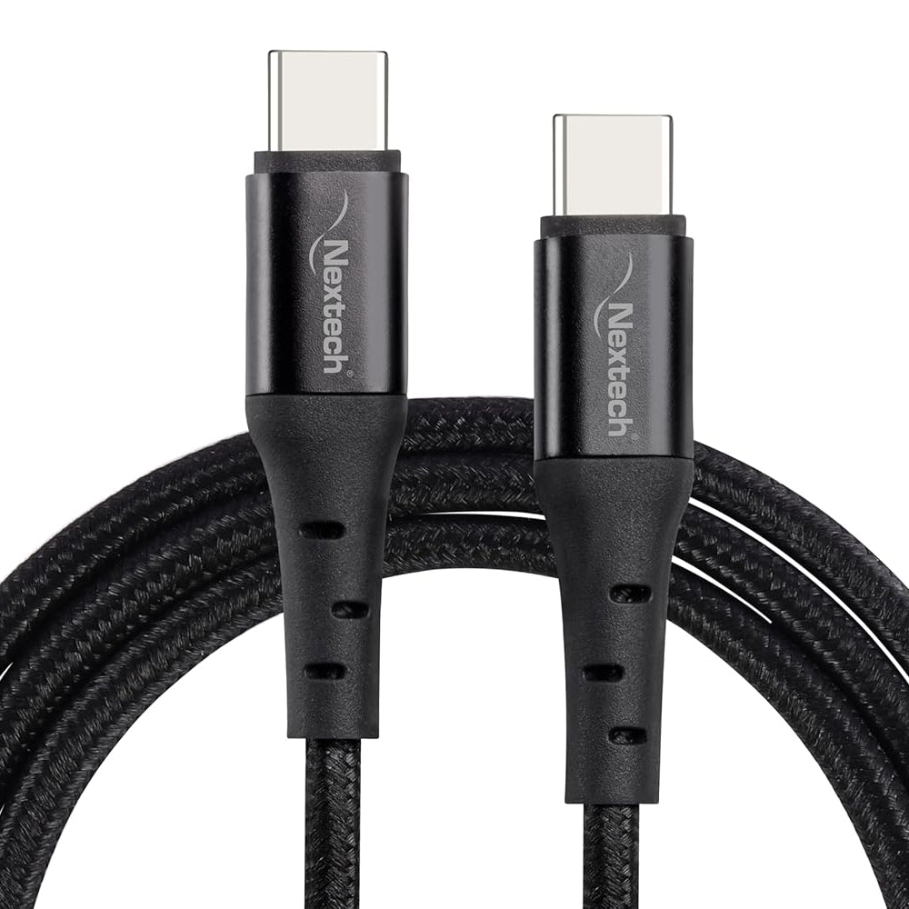 Nextech 65W Type-C to Type-C Fast Sync & Charging Cable Compatiable with Laptops & Smartphones (2.44)