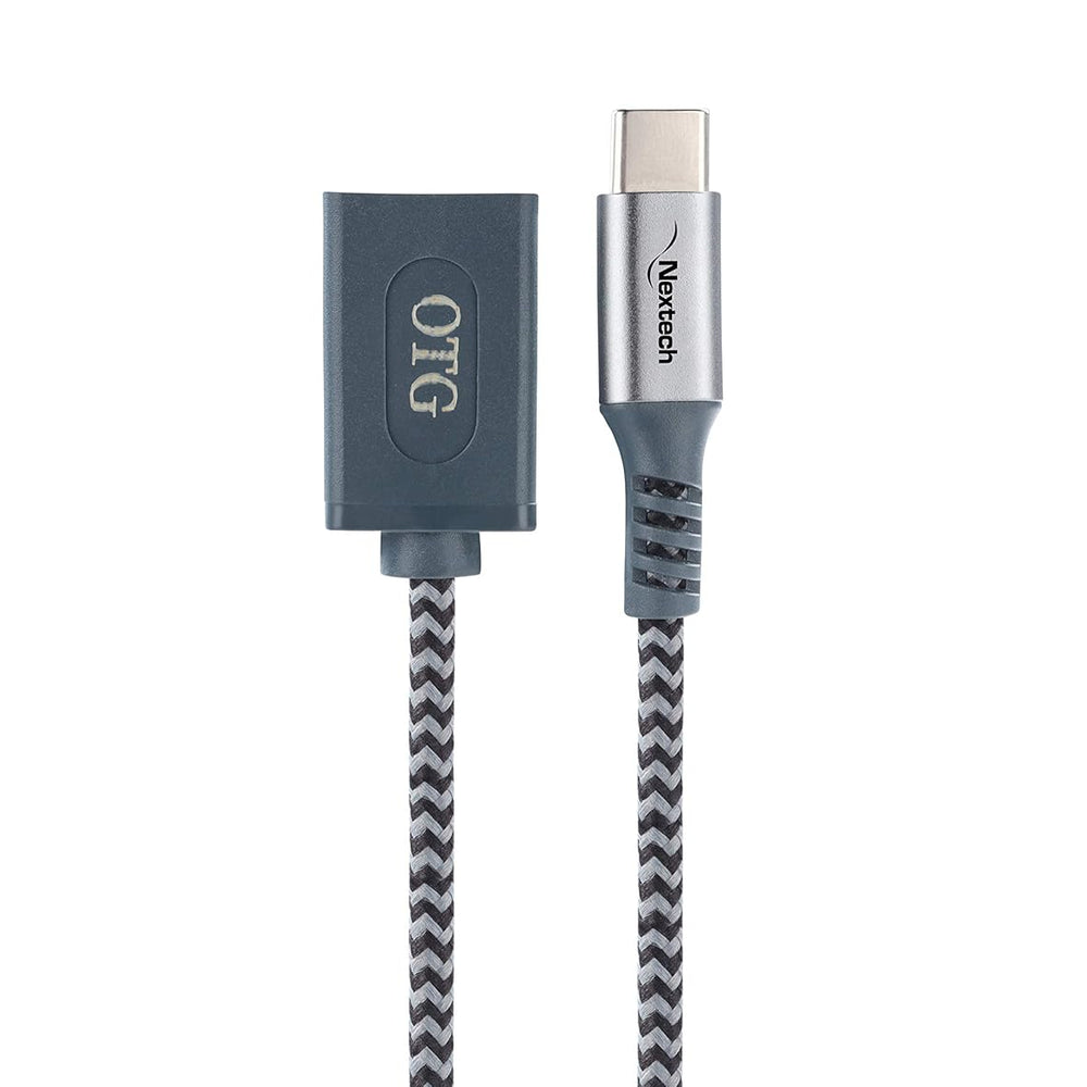 Nextech Type -C Braided OTG Cable for Smartphones & Tablets 30cm