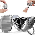 Clipzi: Folding Nail Clipper Keychain in Suitcase Design, Ultra-Portable Stainless Steel Nail Cutter with Built-In File for Travel, Grooming & Everyday Carry