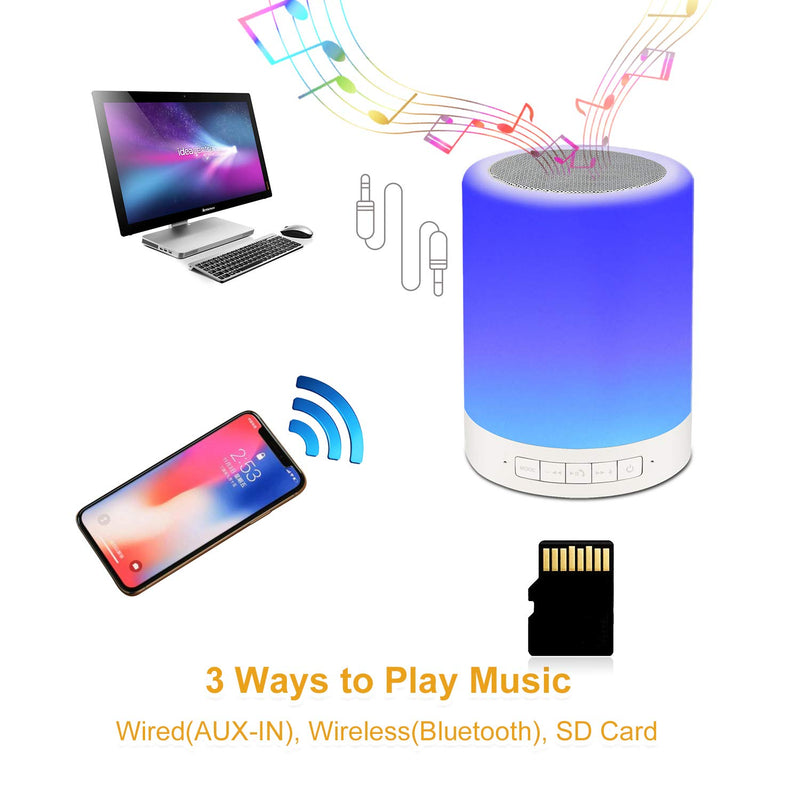 Zuno: Wireless Bluetooth Speaker Lamp with RGB Light â€“ For Bedroom, Desk Setup & Gifting