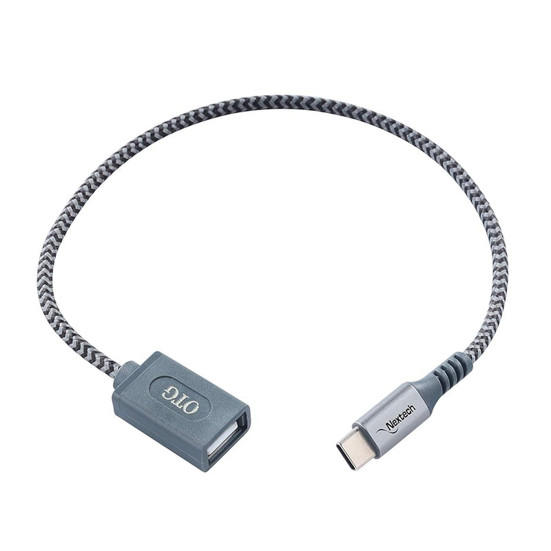 Nextech Type -C Braided OTG Cable for Smartphones & Tablets 30cm