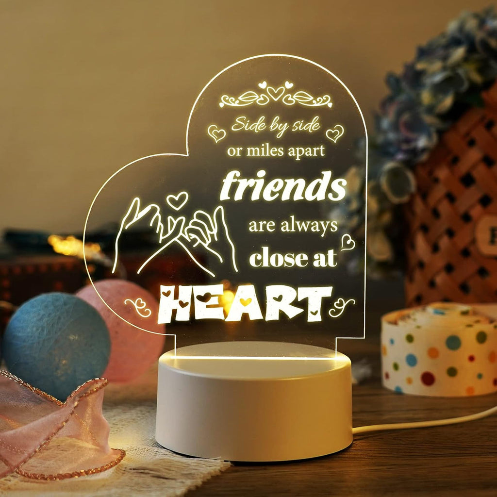 Scribbly: 3D Heart-Shaped LED Message Board â€“ Erasable Acrylic Night Lamp with Marker Pens for Gifting, Desk Decor & Personalized Love Notes