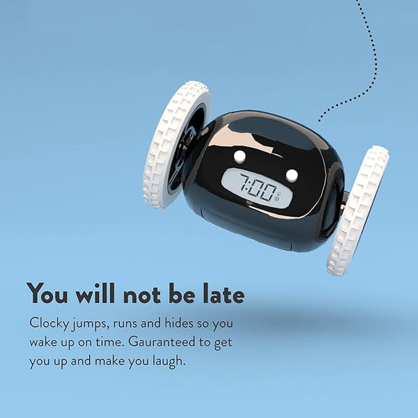 Clocky: The Runaway Alarm Clock â€“ Fun & Cute Rolling Alarm for Heavy Sleepers with Loud Snooze & LED Display