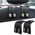 Hooksy: Universal Leather Car Headrest Hooks, Car Seat Back Organizer Hanger for Handbags, Purses, Shopping Bags, Backpacks & Accessories (Pack of 2)