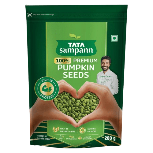 Premium Pumpkin Seeds | Source of Iron & Zinc | Handpicked Seeds| Resealable Pack | 200g