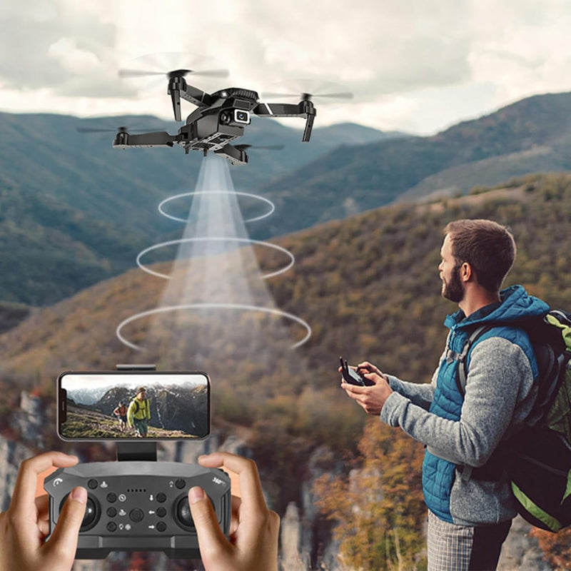 SkyMaster: Dual-Camera Foldable Drone with WiFi FPV, Wide-Angle Lens & Live Video Streaming