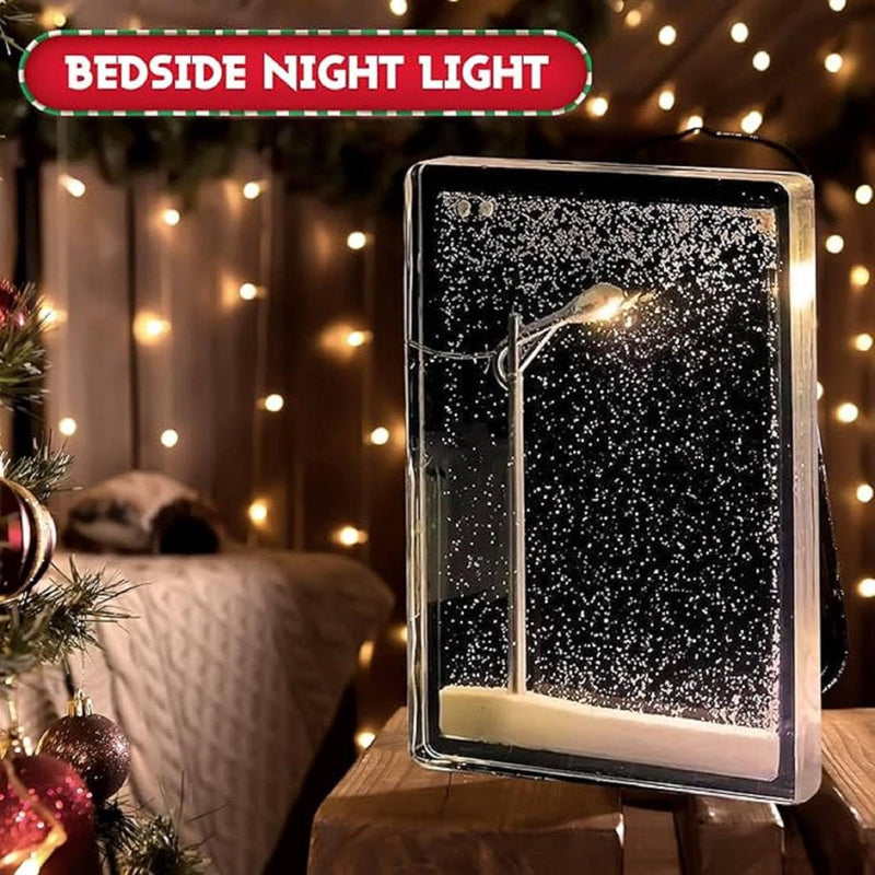Vibey: DIY Street Lamp Snow Globe with Warm LED Night Light, Handmade Falling Snow Effect for Christmas, Birthday & Festive Desktop DÃ©cor