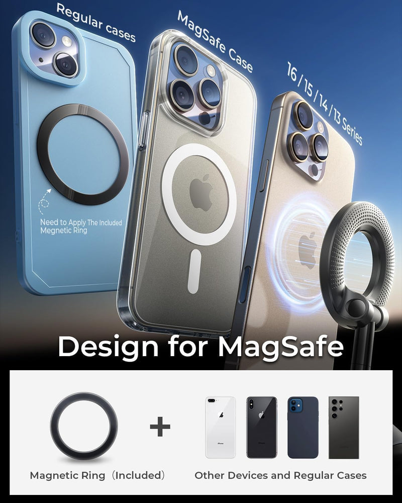 MagStik: Magnetic Vacuum Suction Phone Mount, 360Â° Rotating Car Phone Holder with Hands-Free Secure Grip for Dashboard, Windshield, Gym & Mirror