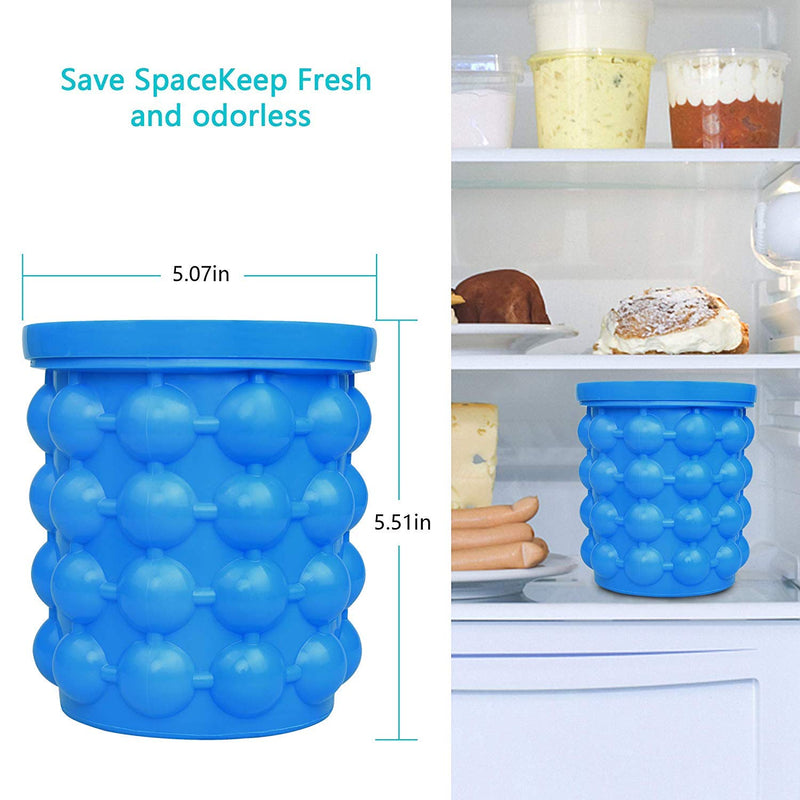 Chillix: 2-in-1 Silicone Ice Cube Bucket with Lid â€“ Ice Tray & Storage Container for Freezers, Cocktails, Whiskey, Cold Beverages & Party Use