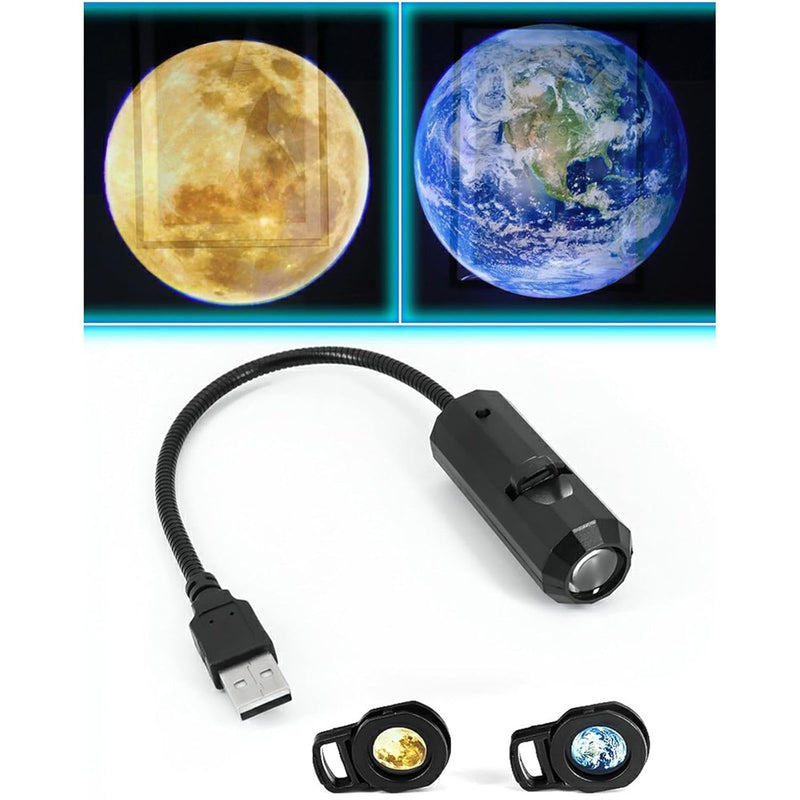 Cosmix: USB LED Star Projector with Rotating Galaxy Light, 3 Projection Discs & USB Power for Ambient Room Decor