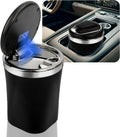 SmokeTrap: Portable Car Ashtray with Smell-Proof Lid & LED Light â€“ Ideal for Cup Holders & Travel Use