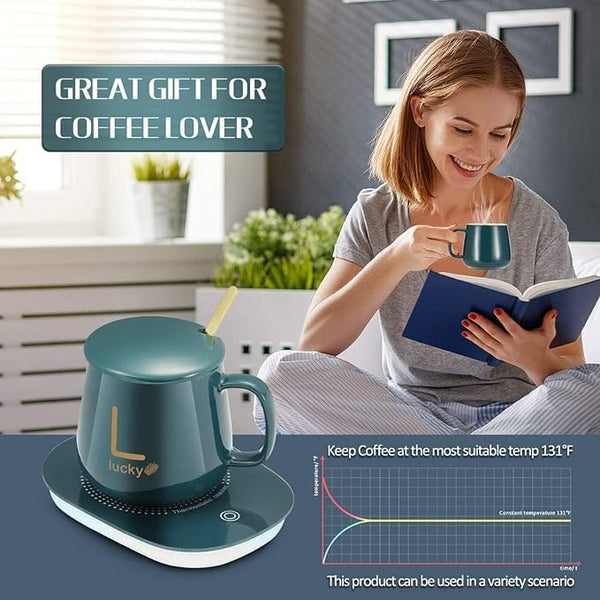 WarmEase: Electric Mug Heater Pad with Heating Coaster for Coffee, Tea & Beverages â€“ Perfect for Home & Office